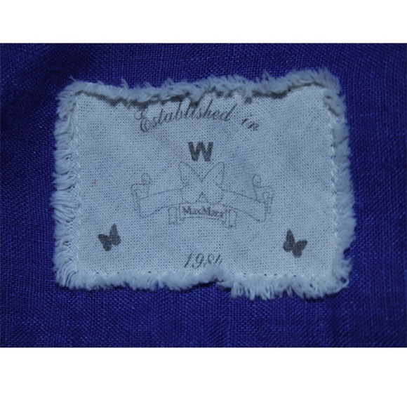 MAX MARA WEEKEND  100% LINEN LONG SLEEVE TOP WITH PEARL BUTTONS SZ 6 - Picture 5 of 7